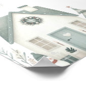 Winter Wonderland Verjaardag Welkom Teken Poster (Hoek)