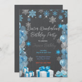 Winter Wonderland verjaardagsfeestje Kaart (Voorkant / Achterkant)