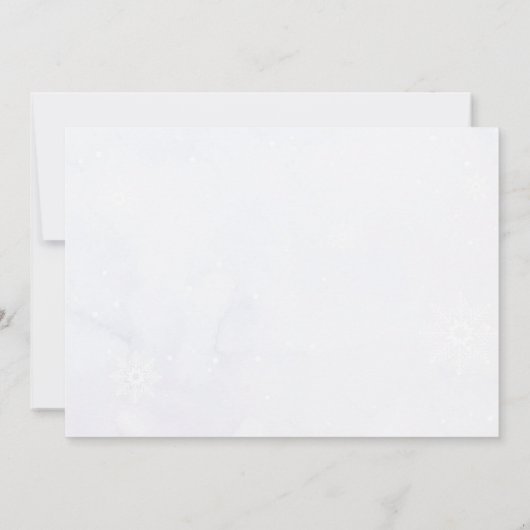 Winter Wonderland Verjaardagsfoto Dank u kaart (Achterkant)