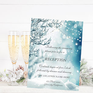 Winter Wonderland, Verlichte Trouwreceptie Kaart