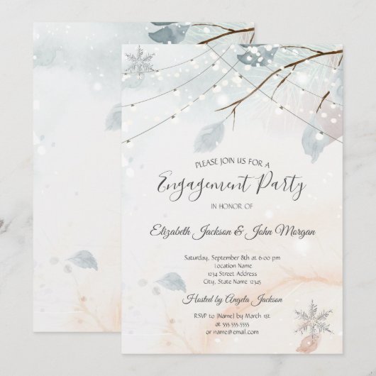 Winter Wonderland, Verloving boomtak Kaart (Voorkant / Achterkant)