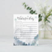 Winter Wonderland Vertsingen voor Baby Kaart (Staand voorkant)