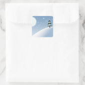 Winter Wonderland Vierkante Sticker (Tas)