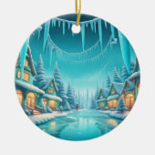 Winter Wonderland Village 2-zijdig Ornament (Voorkant)