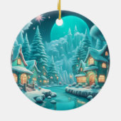 Winter Wonderland Village 2-zijdig Ornament (Achterkant)