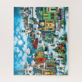 Winter Wonderland Village bij het Zee Legpuzzel (Verticaal)