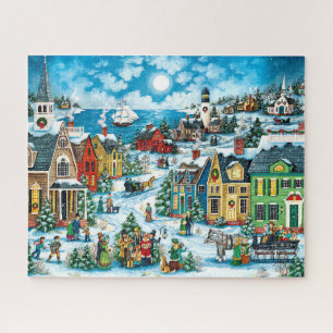 Winter Wonderland Village bij het Zee Legpuzzel