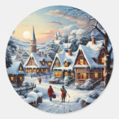 Winter Wonderland Village Sticker (Voorkant)