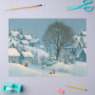 Winter Wonderland Village Tissuepapier