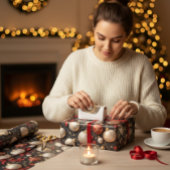 Winter Wonderland & Vintage Kerstmis Inpakpapier Vel