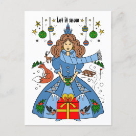 Winter Wonderland voor Kerstmis Briefkaart