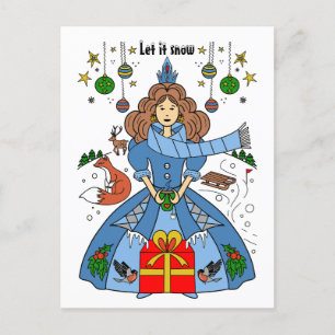 Winter Wonderland voor Kerstmis Briefkaart