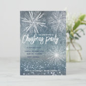 Winter wonderland vorst sneeuwvlokken kerstfeest kaart (Staand voorkant)