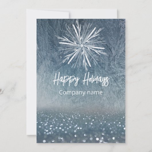 Winter wonderland vorst sneeuwvlokken kerstfeest kaart (Achterkant)