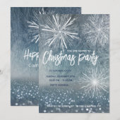 Winter wonderland vorst sneeuwvlokken kerstfeest kaart (Voorkant / Achterkant)