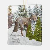 Winter Wonderland Vos Keramische Kerstbal Keramisch Ornament (Links)