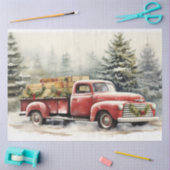 Winter Wonderland:  vrachtwagen kerstbomen Tissuepapier (Craft)