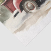 Winter Wonderland:  vrachtwagen kerstbomen Tissuepapier (Detail)