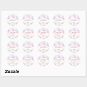 Winter Wonderland Vrijgezellenfeest Pink Snowflake Ronde Sticker (Vel)