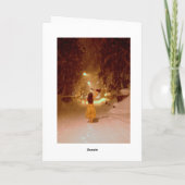 Winter wonderland, vrolijk kerstfeest! feestdagen kaart (Achterkant)