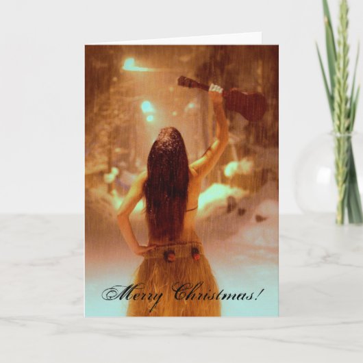 Winter wonderland, vrolijk kerstfeest! feestdagen kaart (Voorkant)