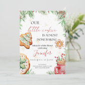 Winter Wonderland Watercolor Baby Shower Kaart (Staand voorkant)