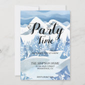 Winter Wonderland Watercolor Uitnodiging (Voorkant)