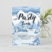 Winter Wonderland Watercolor Uitnodiging (Staand voorkant)