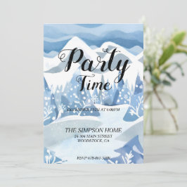 Winter Wonderland Watercolor Uitnodiging