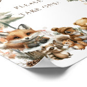 Winter Wonderland Waterverf Animals Favors Sign Poster (Hoek)