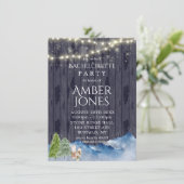 Winter Wonderland | Waterverf Bachelorette Kaart (Staand voorkant)