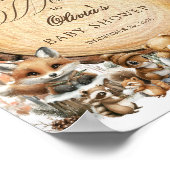 Winter Wonderland Waterverf Dieren Welkomstbord Poster (Hoek)