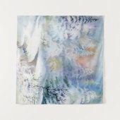 Winter Wonderland: Waterverf Landschap Wandkleed (Voorkant (horizontaal))