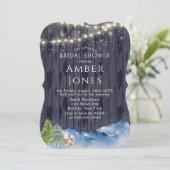 Winter Wonderland | Waterverf Vrijgezellenfeest Ui Kaart (Staand voorkant)