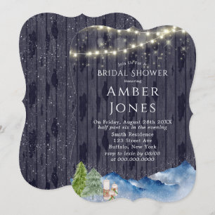 Winter Wonderland Waterverf Vrijgezellenfeest Ui Kaart