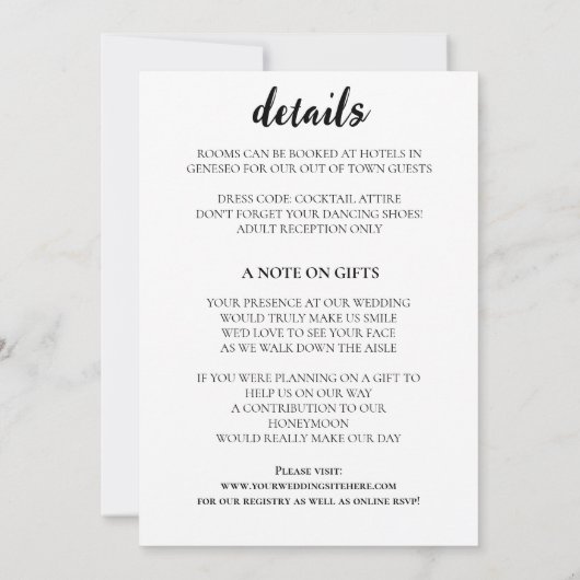 Winter Wonderland Weddenschap Kaart (Achterkant)