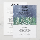 Winter Wonderland Weddenschap Kaart (Voorkant / Achterkant)