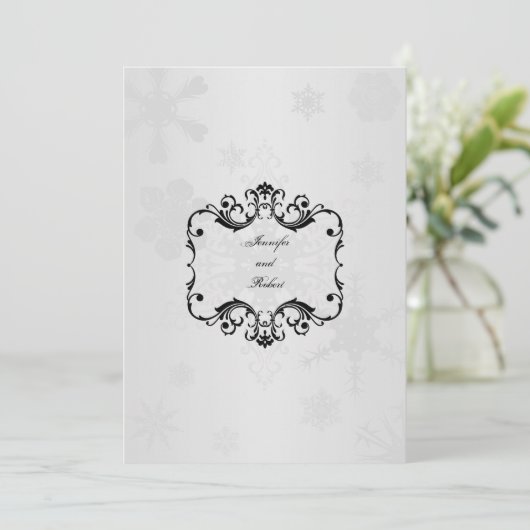 Winter Wonderland Weddenschap Kaart (Staand voorkant)