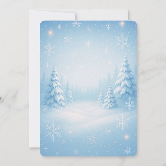 Winter Wonderland Weddenschap Kaart (Achterkant)