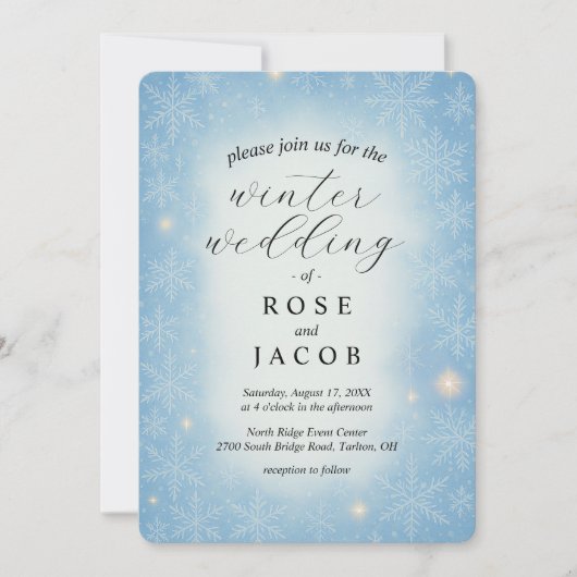 Winter Wonderland Weddenschap Kaart (Voorkant)