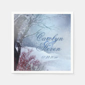 Winter Wonderland Weddenschap Paper Servet (Voorkant)