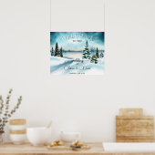 Winter Wonderland Weddenschap Welkomstbord Poster (Keuken)