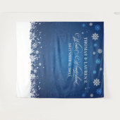 Winter Wonderland wedding backdrop banner  Wandkleed (Voorkant (horizontaal))
