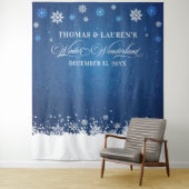 Winter Wonderland wedding backdrop banner  Wandkleed (In situ)