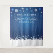 Winter Wonderland wedding backdrop banner Wandkleed (Voorkant)