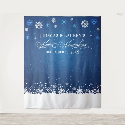 Winter Wonderland wedding backdrop banner  Wandkleed (Voorkant)