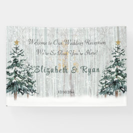 Winter Wonderland Wedding Birch Trees Pine Trees Spandoek