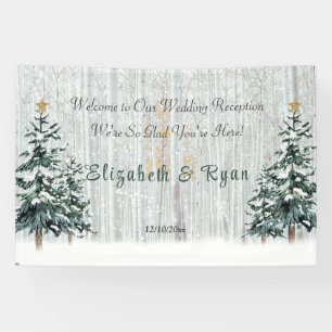 Winter Wonderland Wedding Birch Trees Pine Trees Spandoek
