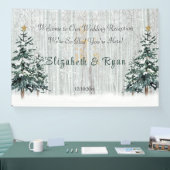 Winter Wonderland Wedding Birch Trees Pine Trees Spandoek (Beurs)