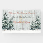 Winter Wonderland Wedding Birch Trees Sterren Snee Spandoek (Horizontaal)